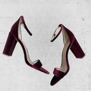 Vince Camuto Malissa burgundy velvet heels